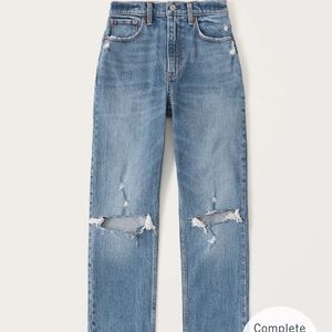 Abercrombie Curve Love 90s ultra high rise straight jean